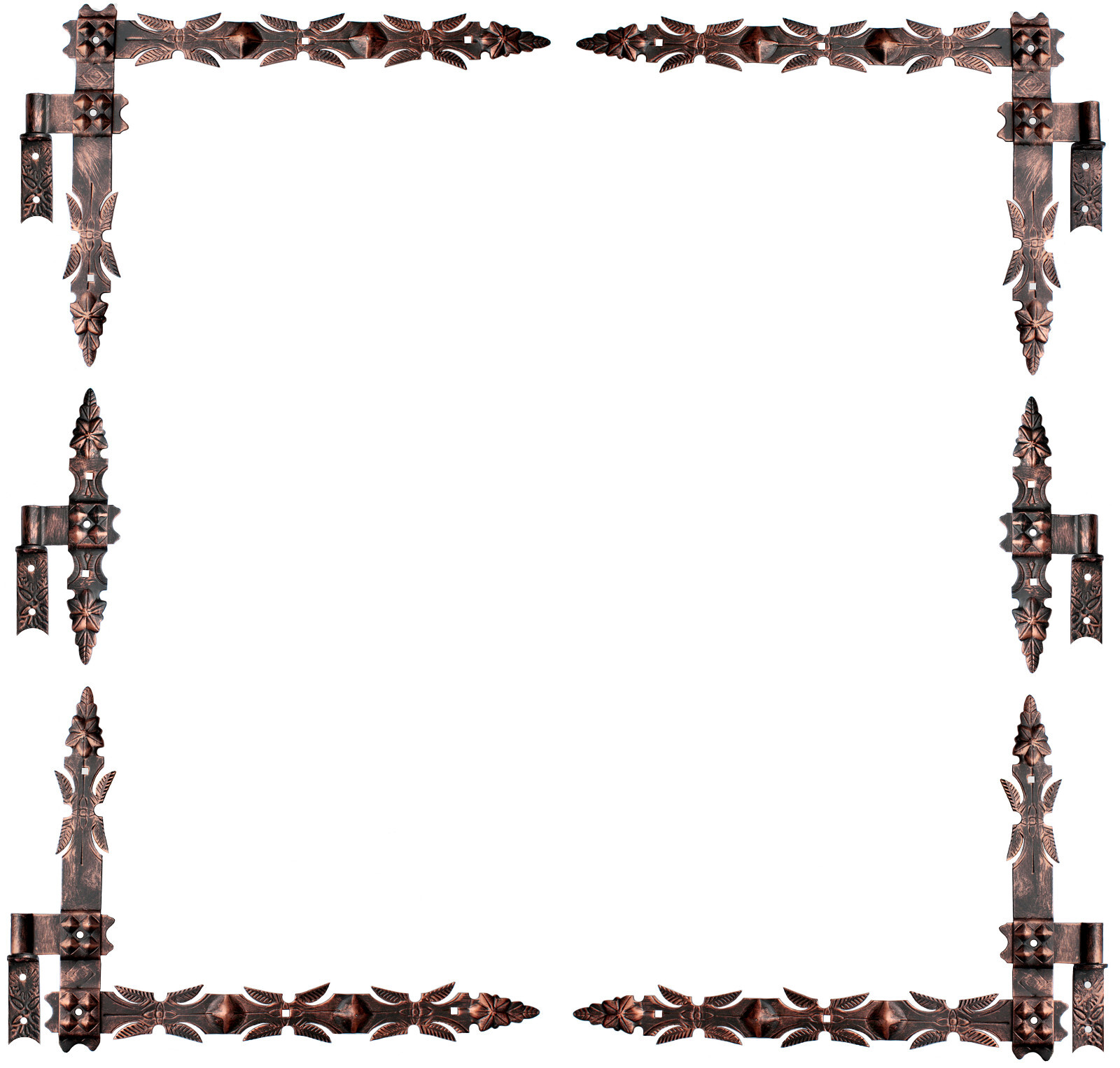Angle Band 600 Strips Door Hinge Gate Wrought Iron Copper 6 Pieces 1 Set