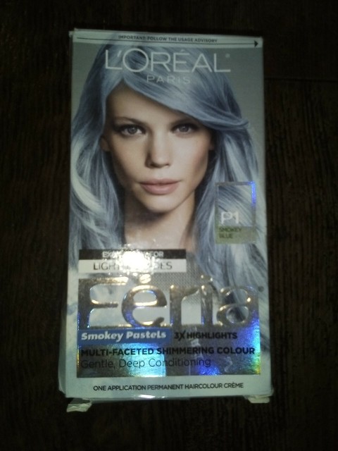 loreal feria blue hair dye