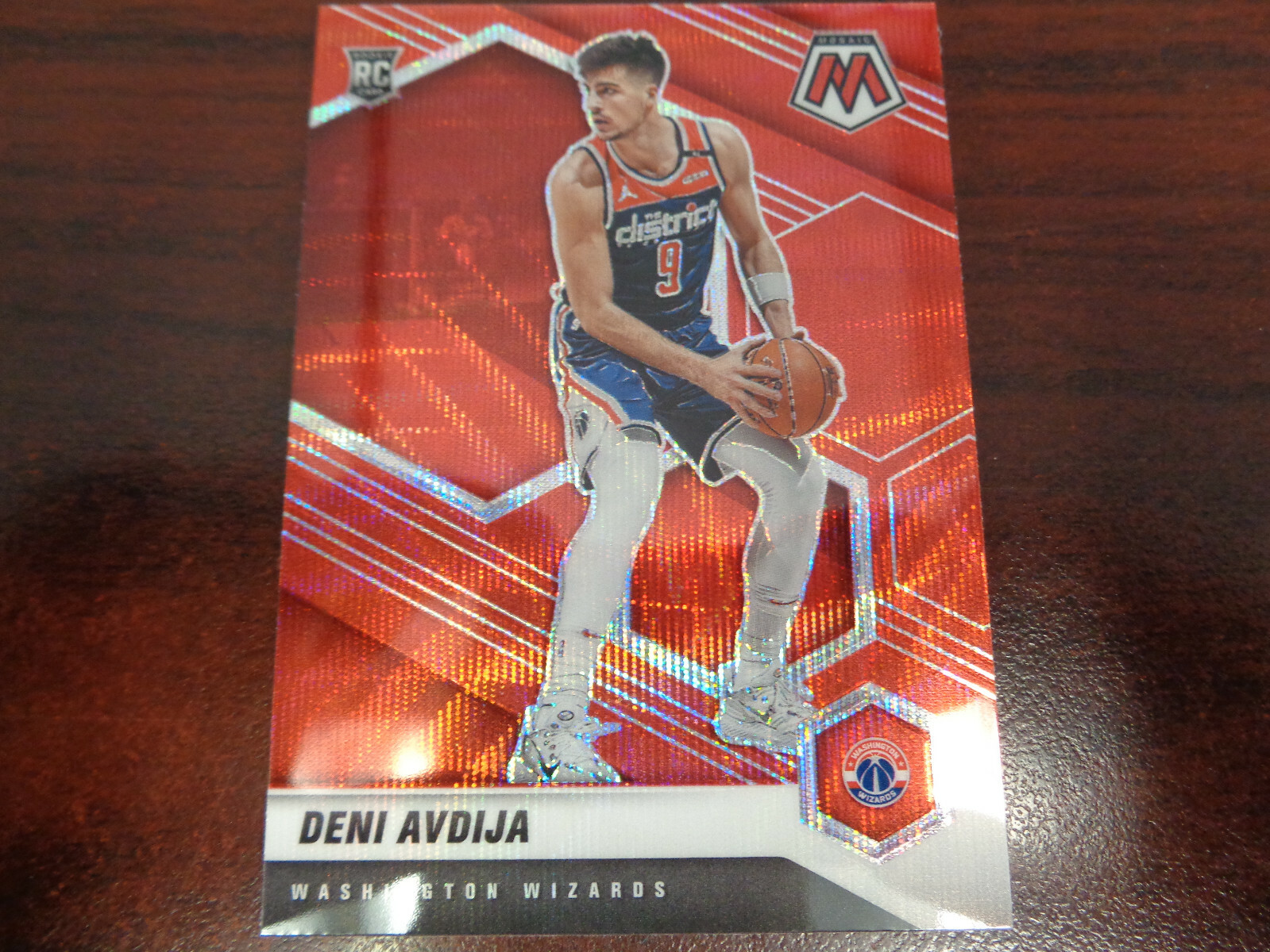 2020-21 Mosaic Tmall Asia Deni Avdija #217 RED WAVE Prizm RC-Wizards