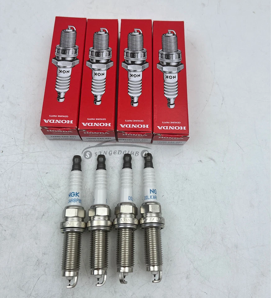 OEM 4Pcs 12290-6A0-A01 Spark Plug DILKAR8P8SY Fits For Honda Civic CR-V 92411 Foto 2 de 4