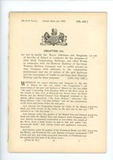 Antique Act of Parliament Mayor Aldermen Bristol Dock 1897 politics document 