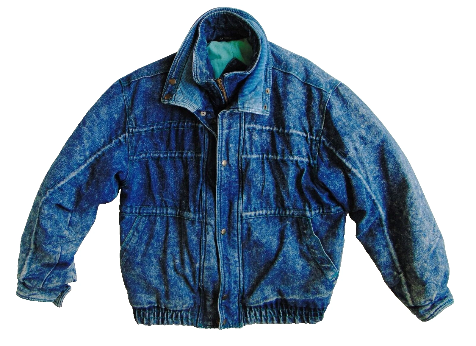 Vintage Expressions Insulated Denim Acid Wash Jacket Size Large 42-44