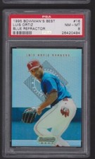 1995 BOWMAN'S BEST REFRACTOR BLUE #16 LUIS ORTIZ SP ROOKIE PSA 8 NM-MT HIGHEST