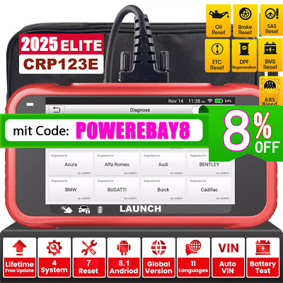 2025 Launch CRP123E Profi Auto Diagnosegerät KFZ OBD2 Scanner Fehlerauslesegerät
