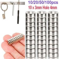 10 50 100Pc Strong Countersunk Ring Magnets 10 3mm Rare Earth Neodymium 4mm Hole