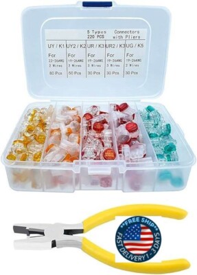(Paquete de 221) El kit surtido de conectores de cables incluye UY/K1, UY2/K2.
