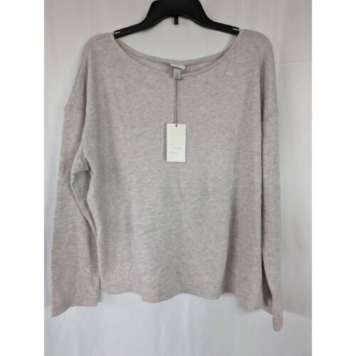 Women's A New Day Long Sleeve Scoop Neck Waffle Knit Top Size XXL Oatmeal NEW - Picture 2 of 5