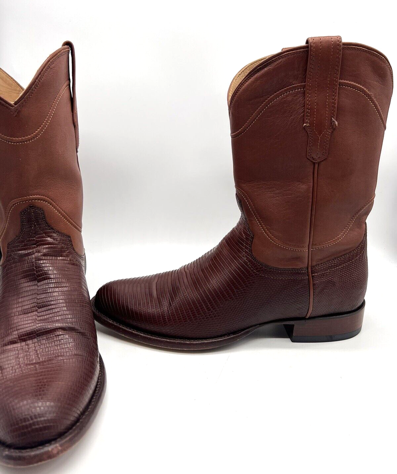 PREOWN TECOVAS THE NASH Exotic Roper Leather Boot Men Sz 10.5 D ...
