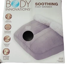 BODY INNOVATIONS Gray SOOTHING FOOT WARMER One Size Fit Most