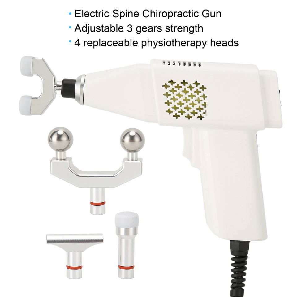 (AU Plug)Electric Spine Chiropractor 3 Strength Levels 4 Massage Heads