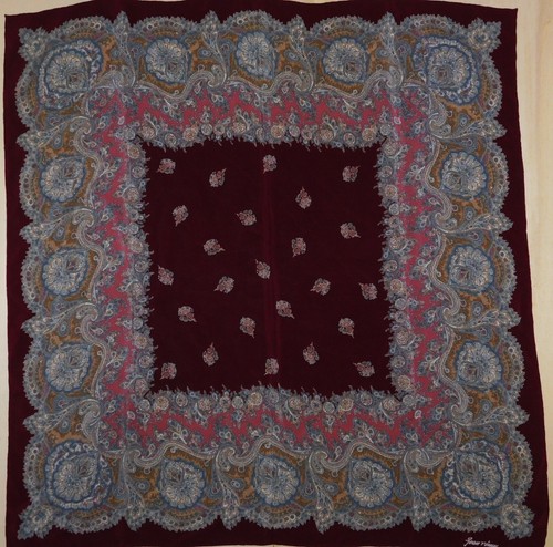 Foulard Vintage 100% Soie - Multicolore, 82cm X 86cm, Années 80, Très Bon état