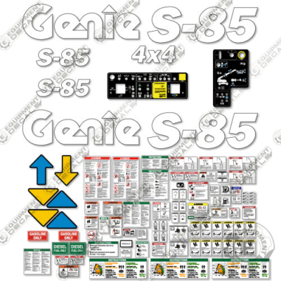 Fits Genie S85 Boom Lift Decal Kit ( S8516H-13258 to S8516H-13999