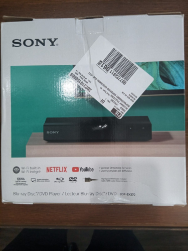 Sony BDP-BX370 Blu-ray Disc Player with built-in Wi-Fi & HDMI Port (Brand New) - Picture 1 of 4
