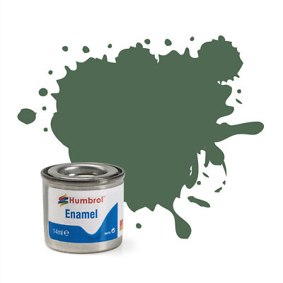 Humbrol Nr. 76 Uniform grün matt Oberfläche Emaille Farbe 14ml Tinlet