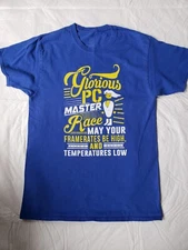 Glorious PC Gaming Master Race Graphic T-Shirt Computer Fits Size M
