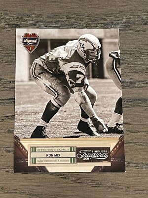 2011 Panini Timeless Treasures Ron Mix #119 San Diego Chargers /499