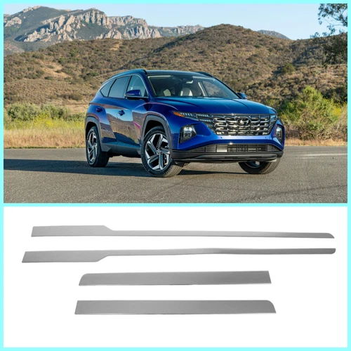 Chrome Side Door Streamer 4 Pcs. S.Steel FITS HYUNDAI TUCSON NX4 2020-2024 - Picture 1 of 6