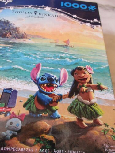 1,000 Piece Disney/ Puzzle "Lilo & Stitch " Ceaco 26.6"x 19"Thomas Kinkade - Picture 3 of 4
