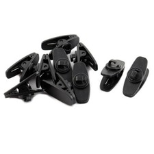 Plastic Headphone Cable Cord Clamp Holder Earphone Wire Clip Black 10pcs