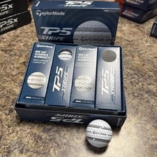 New Two (2) Dozen TAYLORMADE TP5 STRIPE  Golf Balls. White #s 1,2,3,5. NIB
