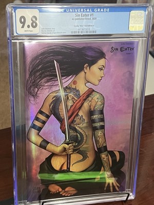Sin eater 1 Psylocke Cover Cgc 9.8 Nathan Szerdy Ryan Kincaid Foil HTF 