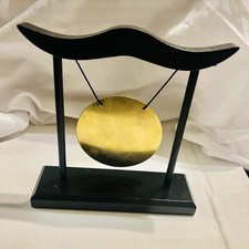 Gong with Stand Brass Gong Desktop Decor