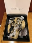 $355 NANETTE LEPORE Platform Heel Leather Shoes, 8.5, Beige & Black. In Box. — photo 5