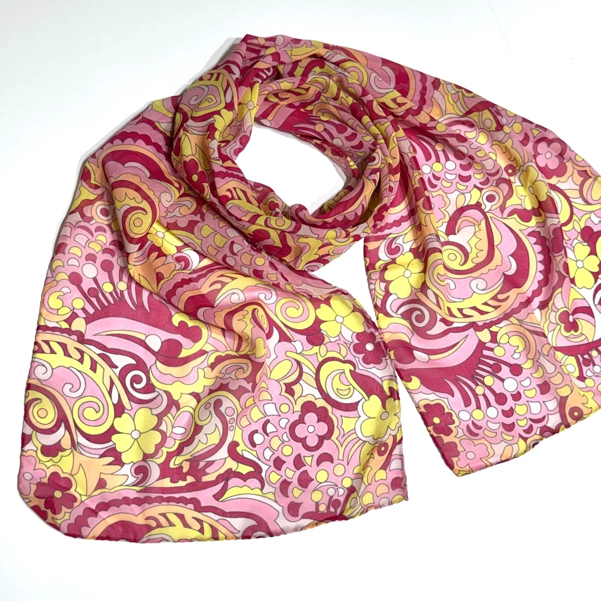 Pink Chiffon Floral Scarves & Wraps for Women for sale | eBay display picture 1