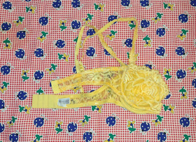 Women's Malizia by La Perla Yellow Lace Bra US 34 made in Italy