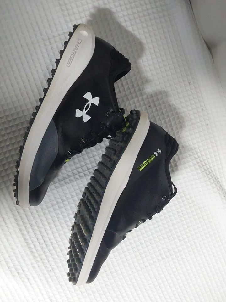 Zapatos de golf Under Armour para hombre UA Draw Sport SL negros, verdes neón talla 12 Foto 2 de 4