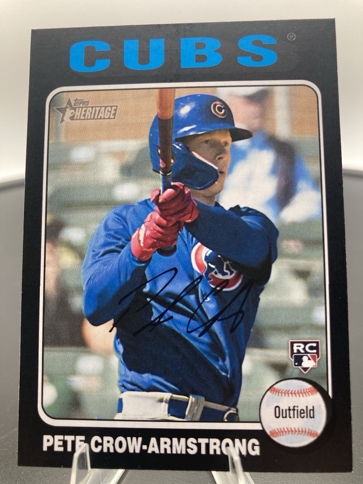 Pete Crow-Armstrong RC Black Border 2024 Topps Heritage #177