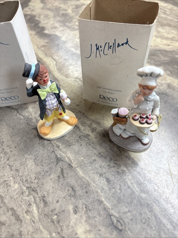 The McClellands Collectible Figures The Baker And The Clown Original Boxes