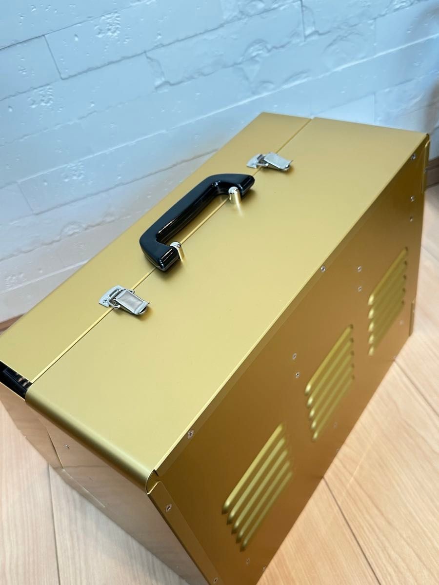 Megabass Ito Engineering Asylum Gold Aluminum Tackle Box Japan
