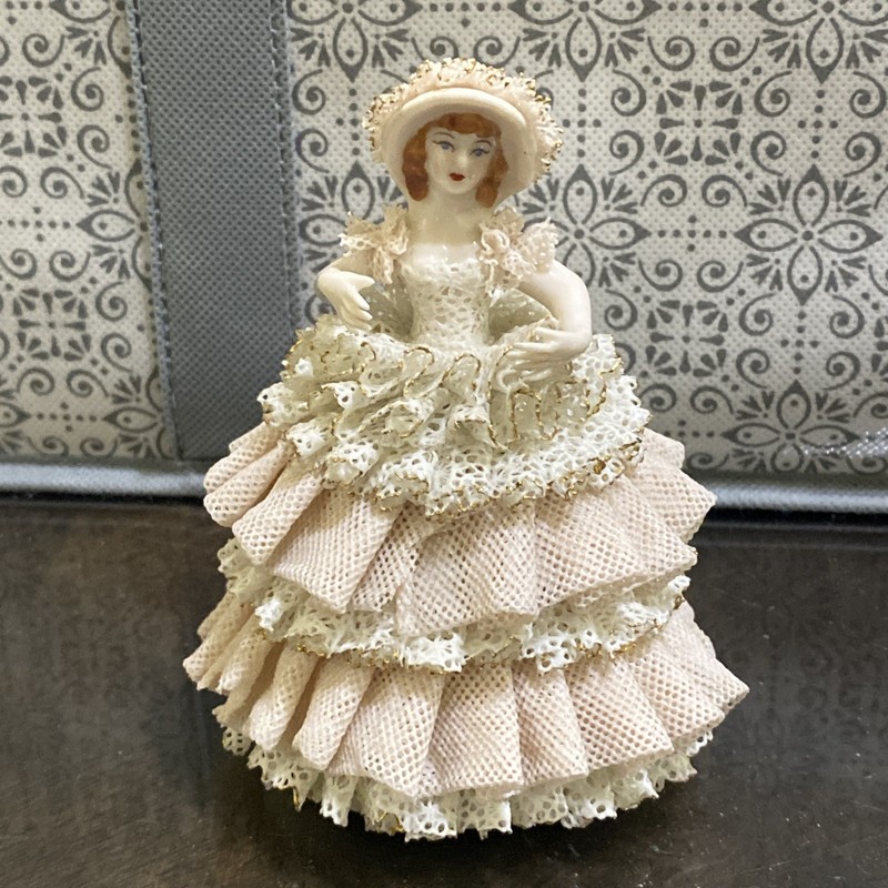 Heirlooms Of Tomorrow Victorian Style Porcelain Lady Figurine 4.5”