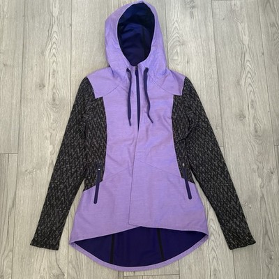 The North Face Damen Divinity Laufjacke mit Kapuze Lila Daumenlöcher Gr. S