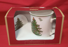 Spode Christmas Tree Mug and Coaster Set