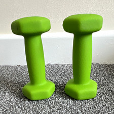 SONGMICS 1kg Green Hex Dumbbells Pair (2) Fixed Weight Gym & Training