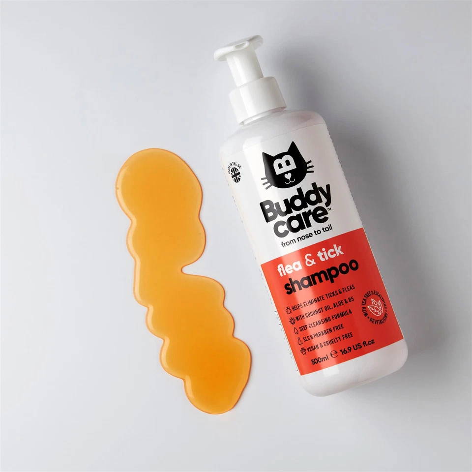 Buddycare Flea & Tick Cat Shampoo - Eliminates Fleas, Ticks & Mites  - Image 4 of 4