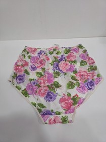 Vanity Fair Vintage Pink Purple  Green Flower Nylon Cotton Panties Size 6 NWT