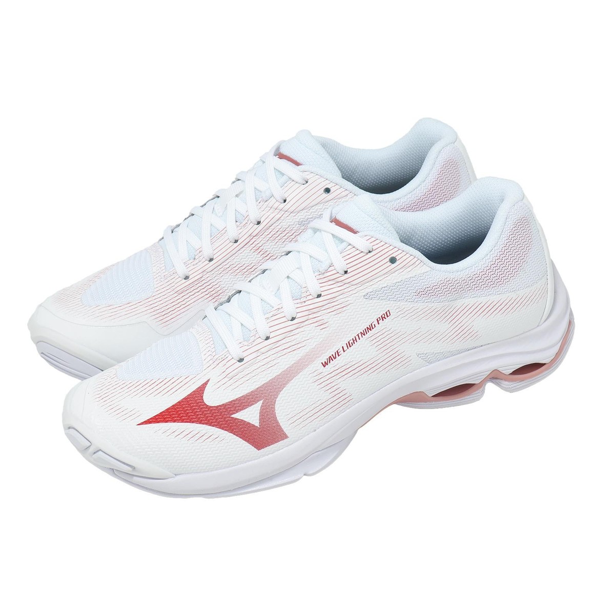 Mizuno Wave Lightning Pro White Pink Women Volleyball Shoes