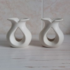 Partylite SmartScents Teadrop Scent Stick Holder X2 White Ceramic H 7.5cm Decor