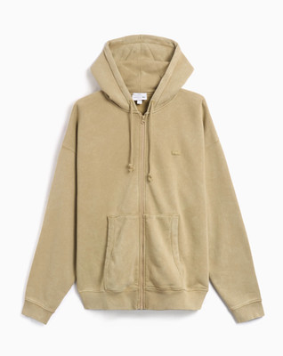 Trainingsjacke Herren Hoodie Lacoste Beige Full Zip mit Logo - Größe M