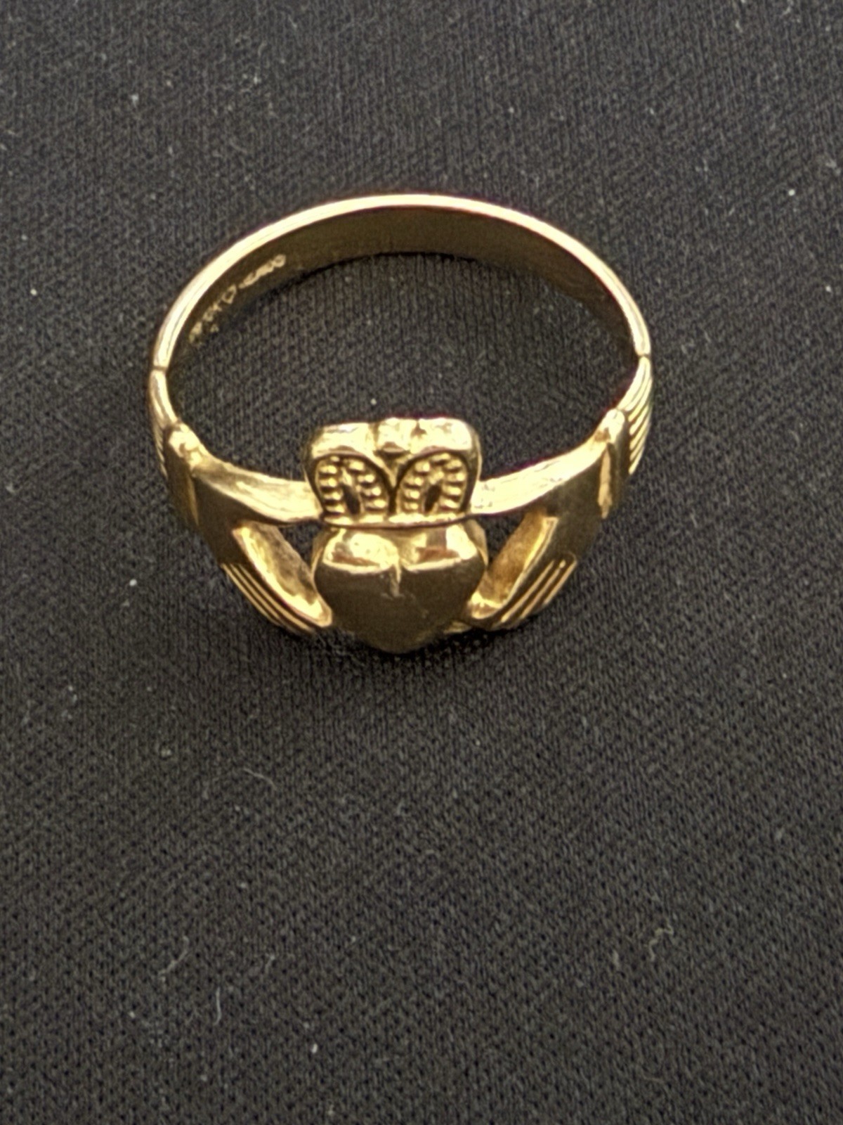 Claddagh Celtic Ring Solid Real 10K Yellow Gold S… - image 8