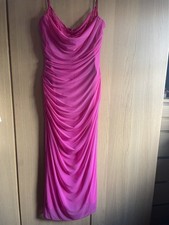 HOUSE OF CB LADIES FUCHSIA PINK CORSET DRESS SIZE LARGE PLUS CUP