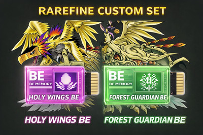 Digimon BE Memory Dim Cards CUSTOM HOLY WINGS BE & FOREST GUARDIAN BE  SET