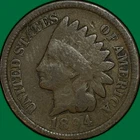 1894 Indian Head Cent Good G Coin #34745