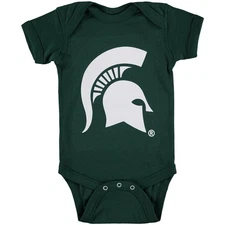 Infant Green Michigan State Spartans Big Logo Bodysuit
