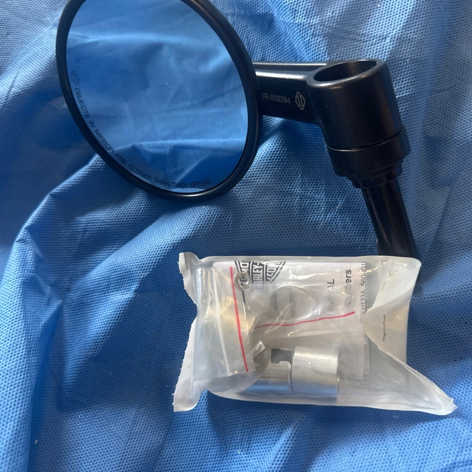 Harley-Davidson OEM круглый стержень конец зеркало, атласной черный 56000134A левой рукой - Изображение 4 из 4