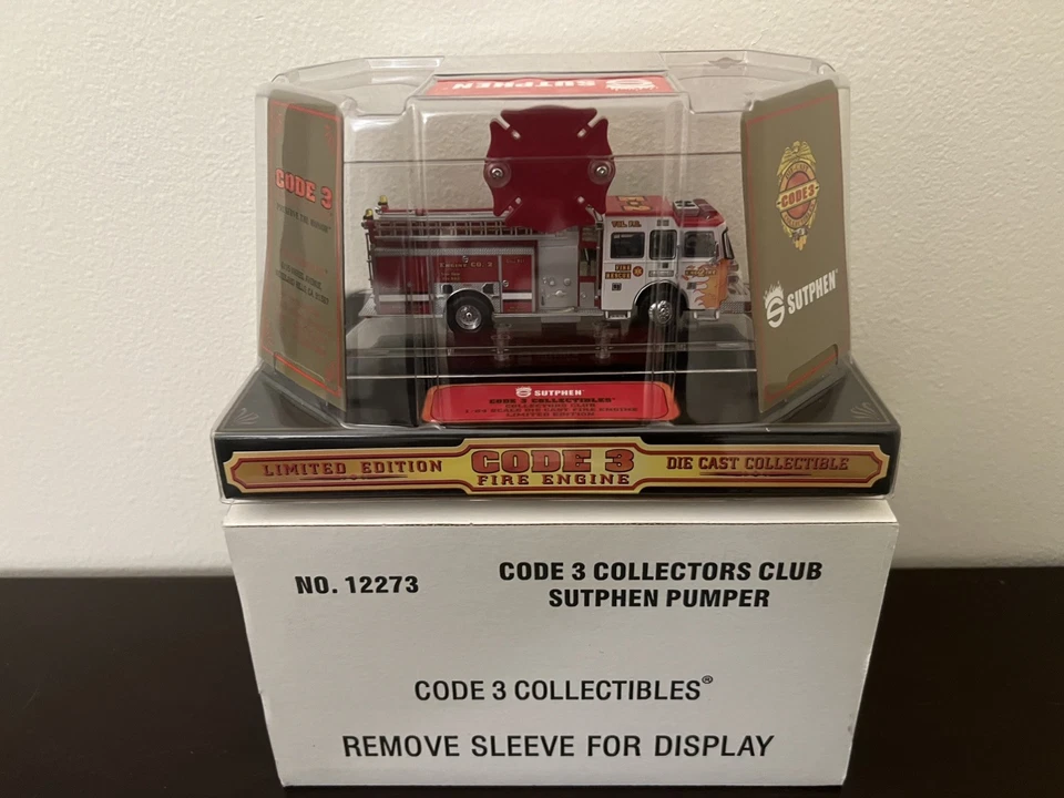 Code 3 Collectibles 12273 Sutphen Pumper Fire Engine 2 LTD Edition MIB W/Sleeve - Image 2 of 4