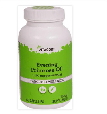 Vitacost Evening Primrose Oil - Cold-Pressed - 60 Capsules NEW SEALED 6/27